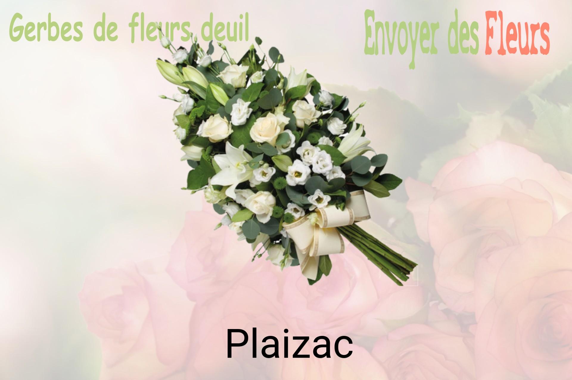 Gerbe de fleurs de deuil livrée à Plaizac